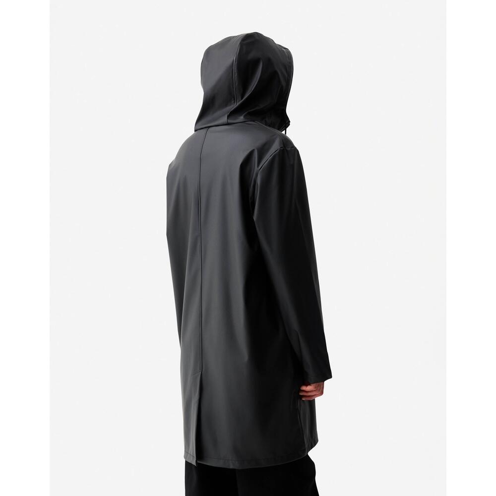 Chubasquero Negro Hunter Unisex Andrea Pu Black Rain Coat con Capucha Ajustable 2/6