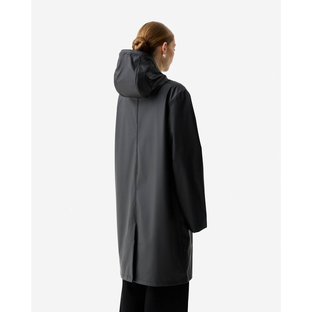 Chubasquero Negro Hunter Unisex Andrea Pu Black Rain Coat con Capucha Ajustable 5/6
