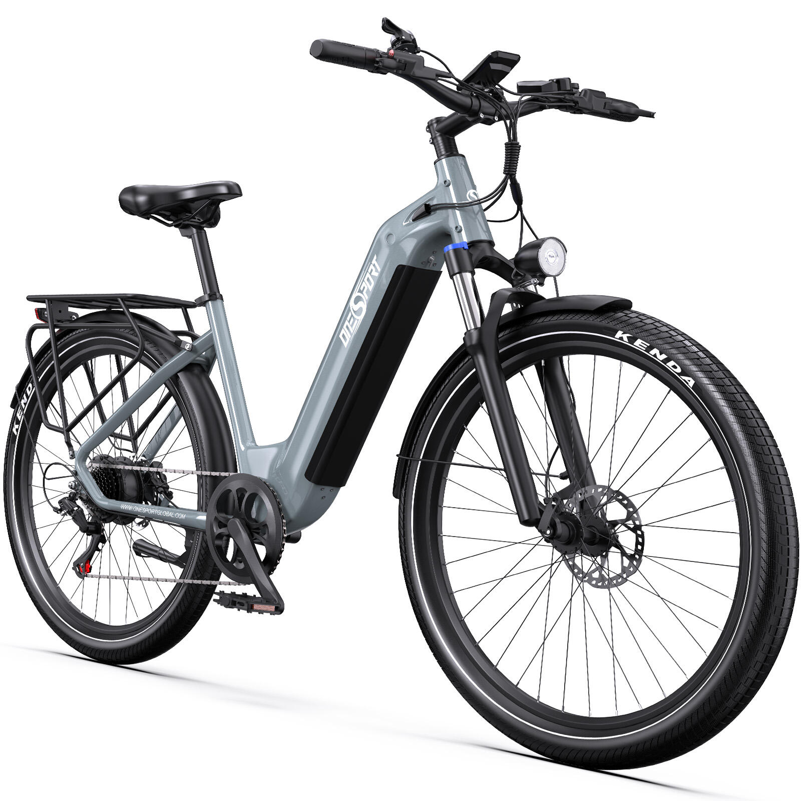 Onesport - Vélo Électrique Onesport Ot05 – 250w, Batterie 36v 18,2ah, Autonomie 120 Km - Vélo Cargo - Marron|vert - 390 Mm - Decathlon
