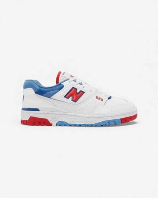 New Balance 550 White True Red Atlantic Blue