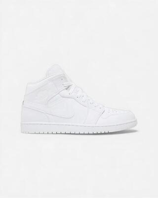 Jordan 1 Mid Triple White