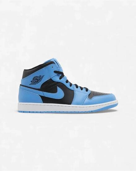 Jordan 1 Mid University Blue Black