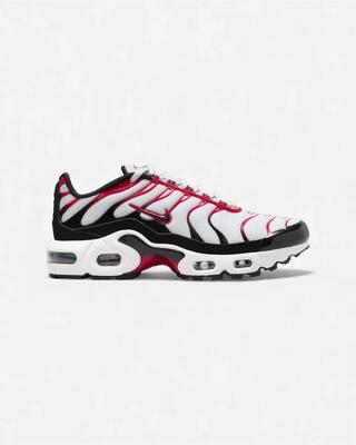 Nike Air Max Plus Pure Platinum Black White University Red (GS)