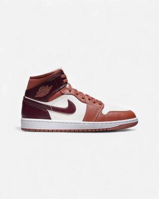 Jordan 1 Mid Dusty Peach Night Maroon (Women's)
