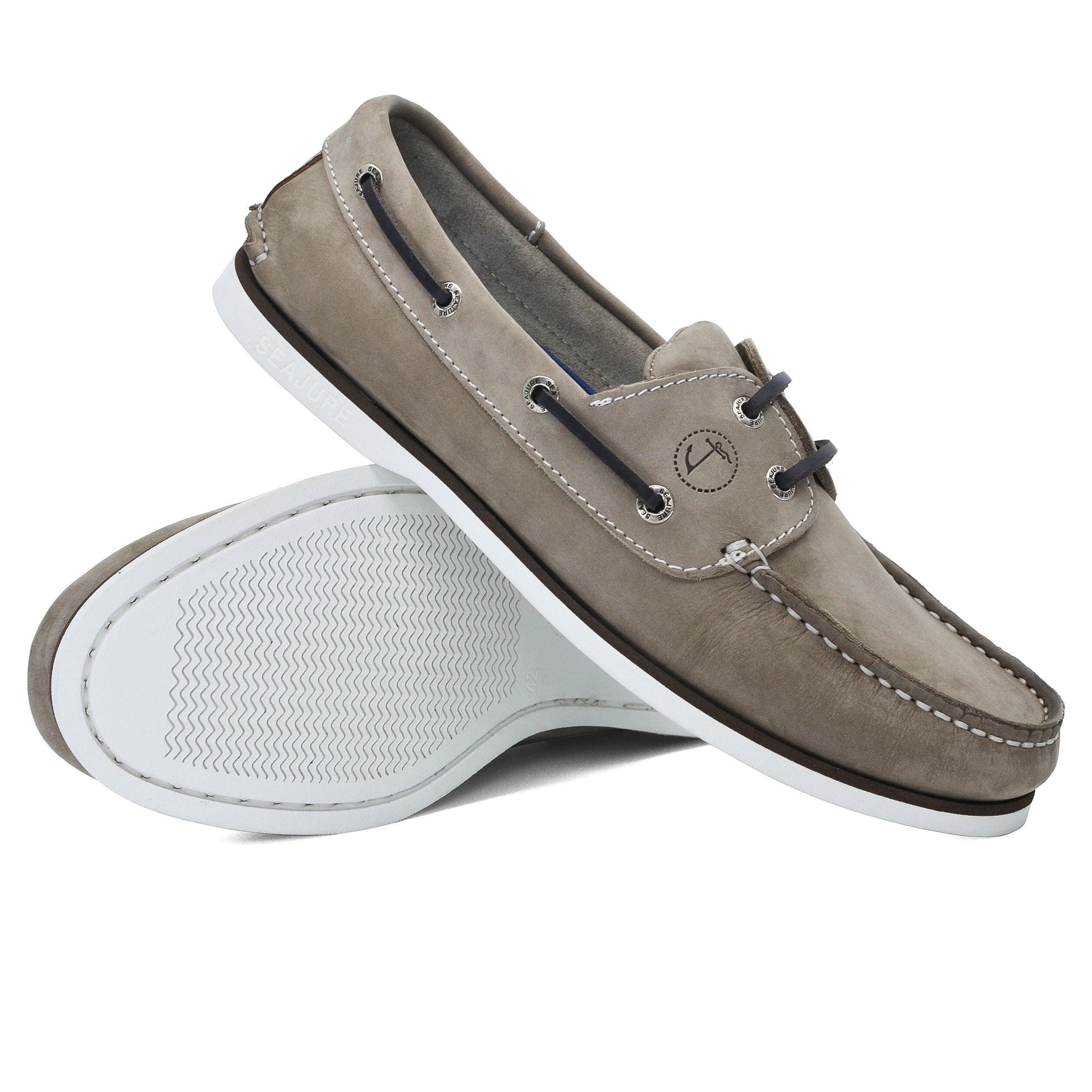 Heren Nubuck leren Bootschoenen Uvongo Taupe 3/6
