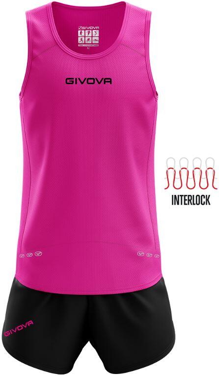 Givova Kit New York - Ensemble running Fuxia-Noir M 2/5