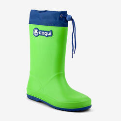 Bottes enfants Coqui Rainy Collar, vert fluo, 35