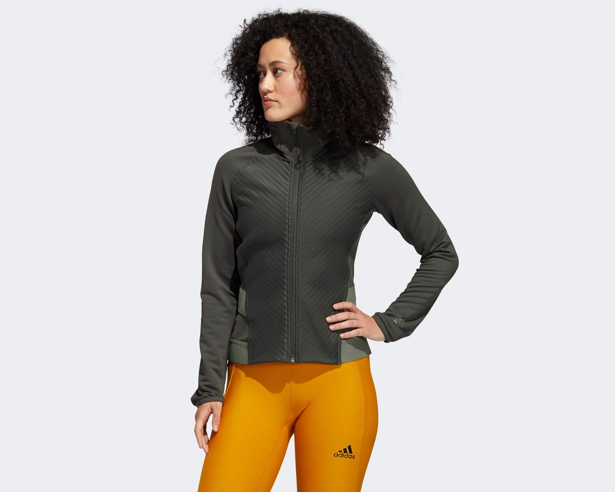 Giacca adidas Rain.RDY donna impermeabile con cappuccio, vestibilità normale 3/4