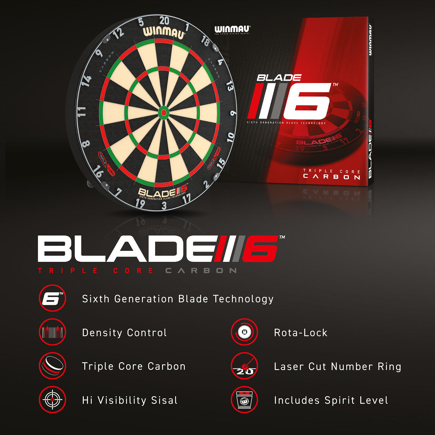 Winmau Fléchettes Blade 6 Triple Core 3/4