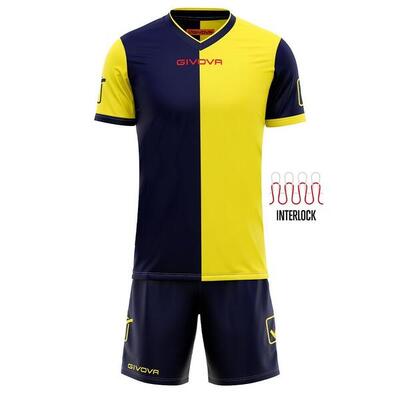 Sportset givova combo blauw-geel