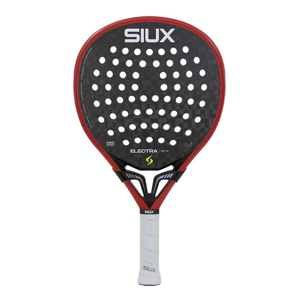 Siux - Raquete De Padel Electra Pro 2026 Fire Red Nível Profissional Preto da Decathlon