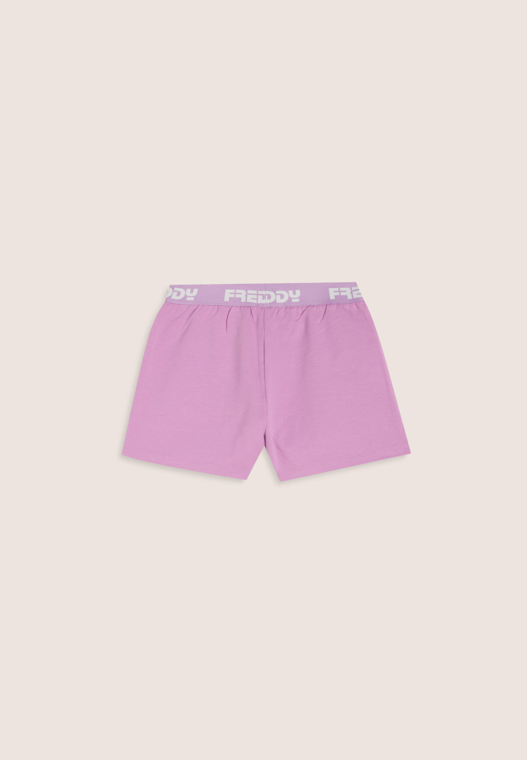 Short pour fille en coton extensible avec élastique jacquard 2/3