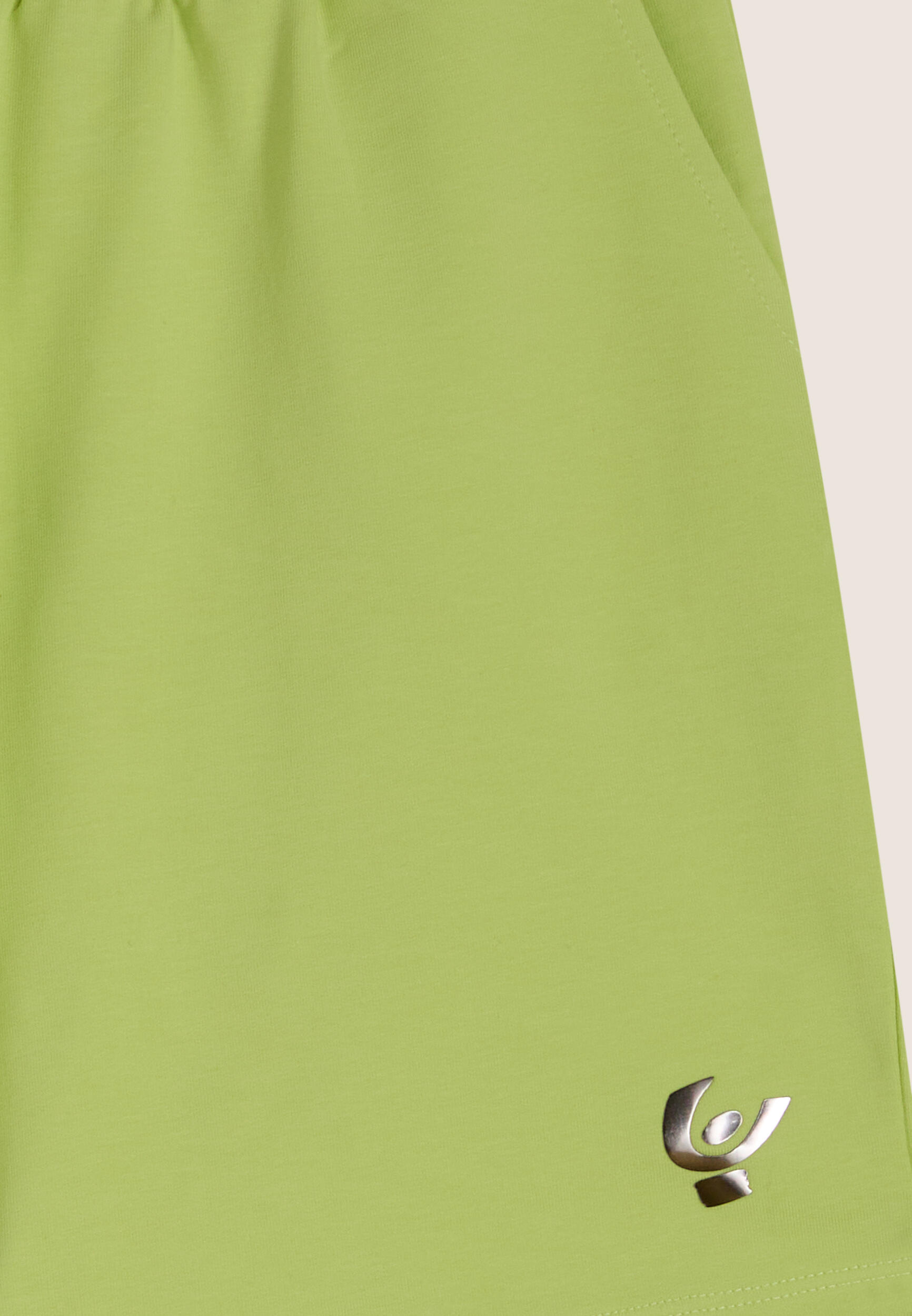 Pantaloni corti Bambina in Cotone con Logo Argento 3/3
