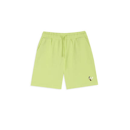 Pantalon court pour fille en coton avec logo argenté