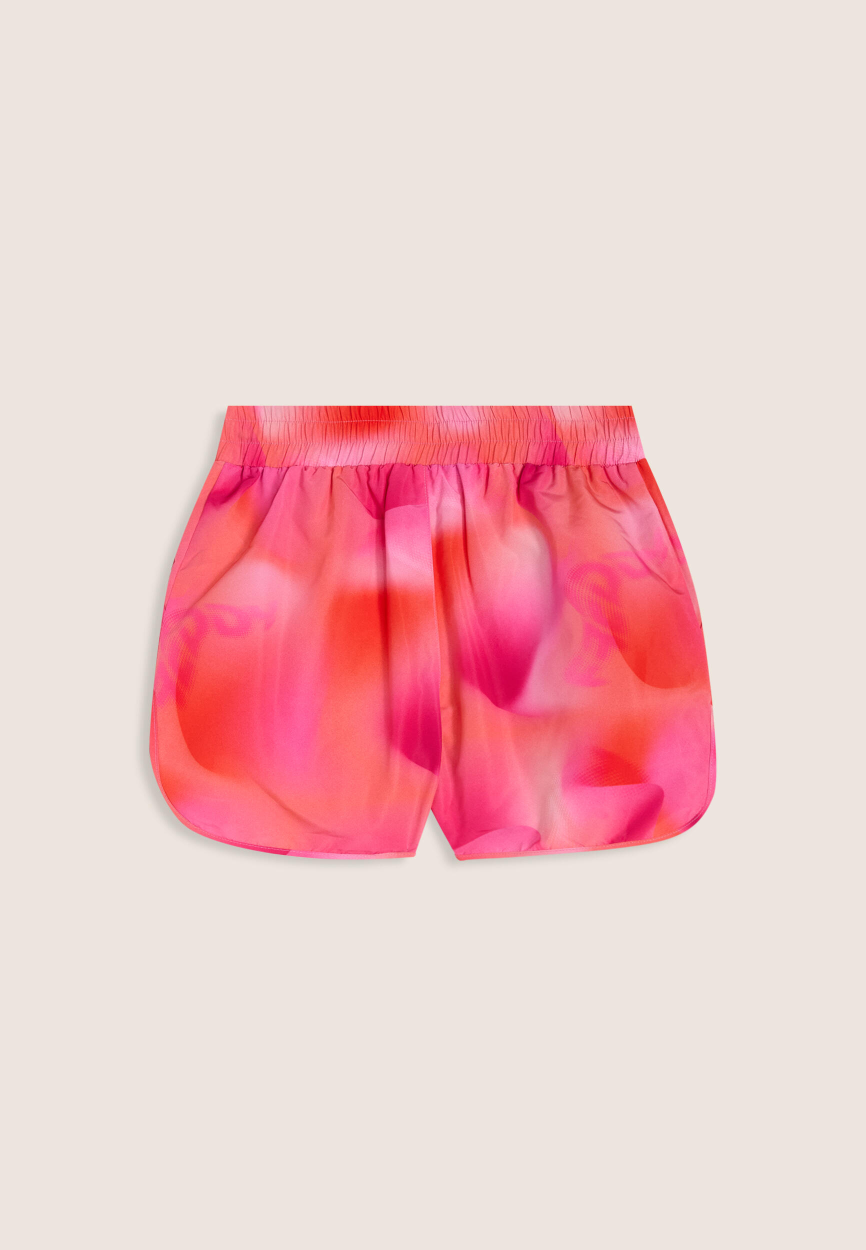 Pantaloncini Bambina in Tessuto Tecnico Rosa Arancio 2/3