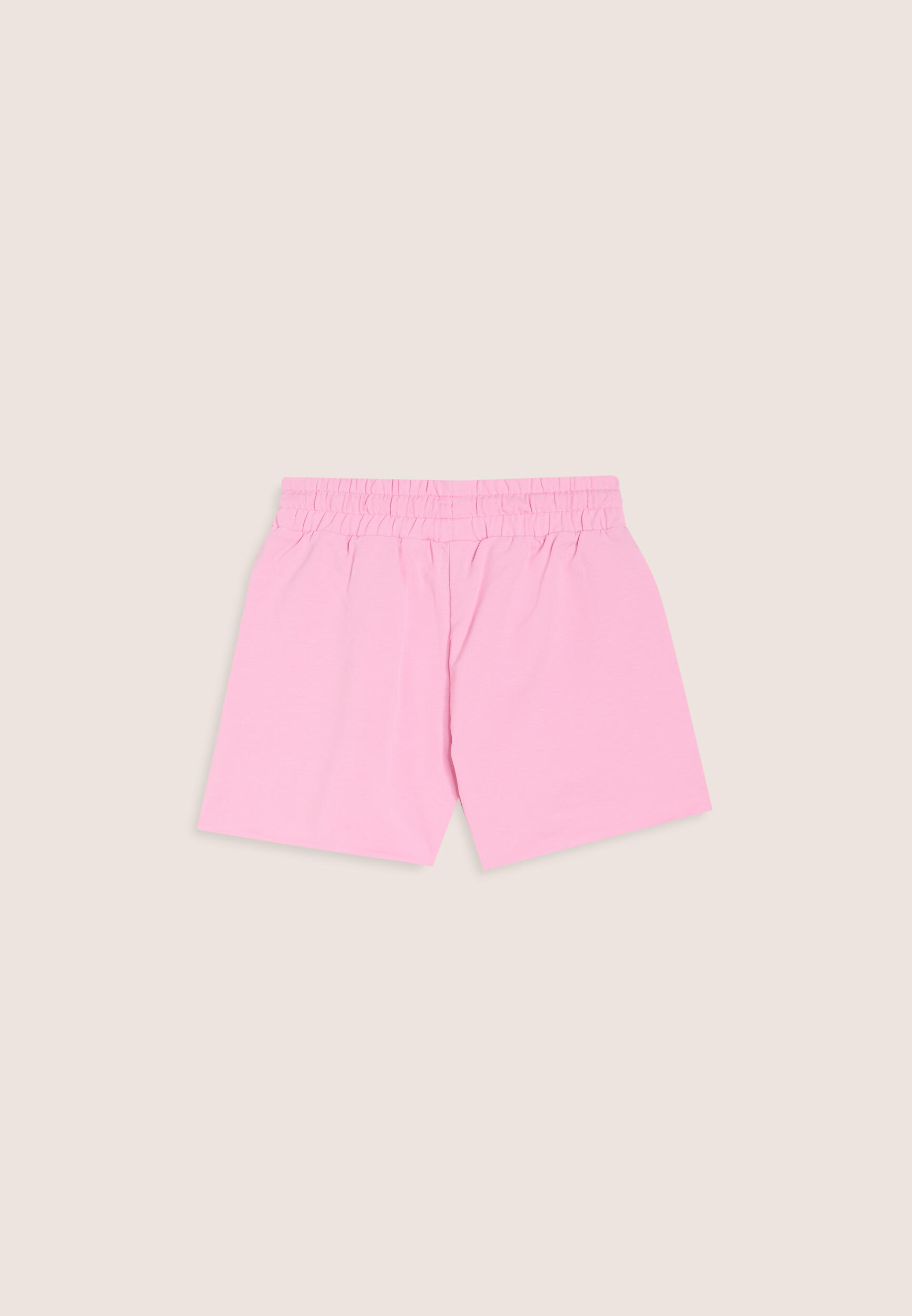 Short pour fille en coton extensible avec logo en paillettes 2/3