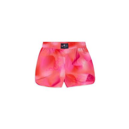 Short pour fille en tissu technique rose orange