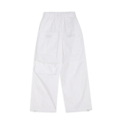 Parachute Pants Bambina in Popeline con Coulisse al Fondo