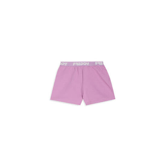 Short pour fille en coton extensible avec élastique jacquard
