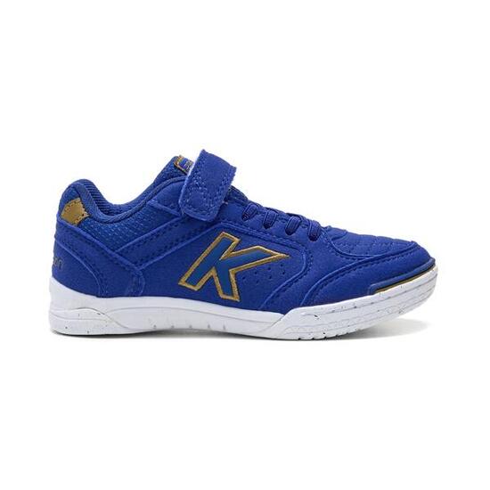 Kelme Zapatillas De Fútbol Sala De Niño Precision Elastic Azul Dorado Unisex Kid