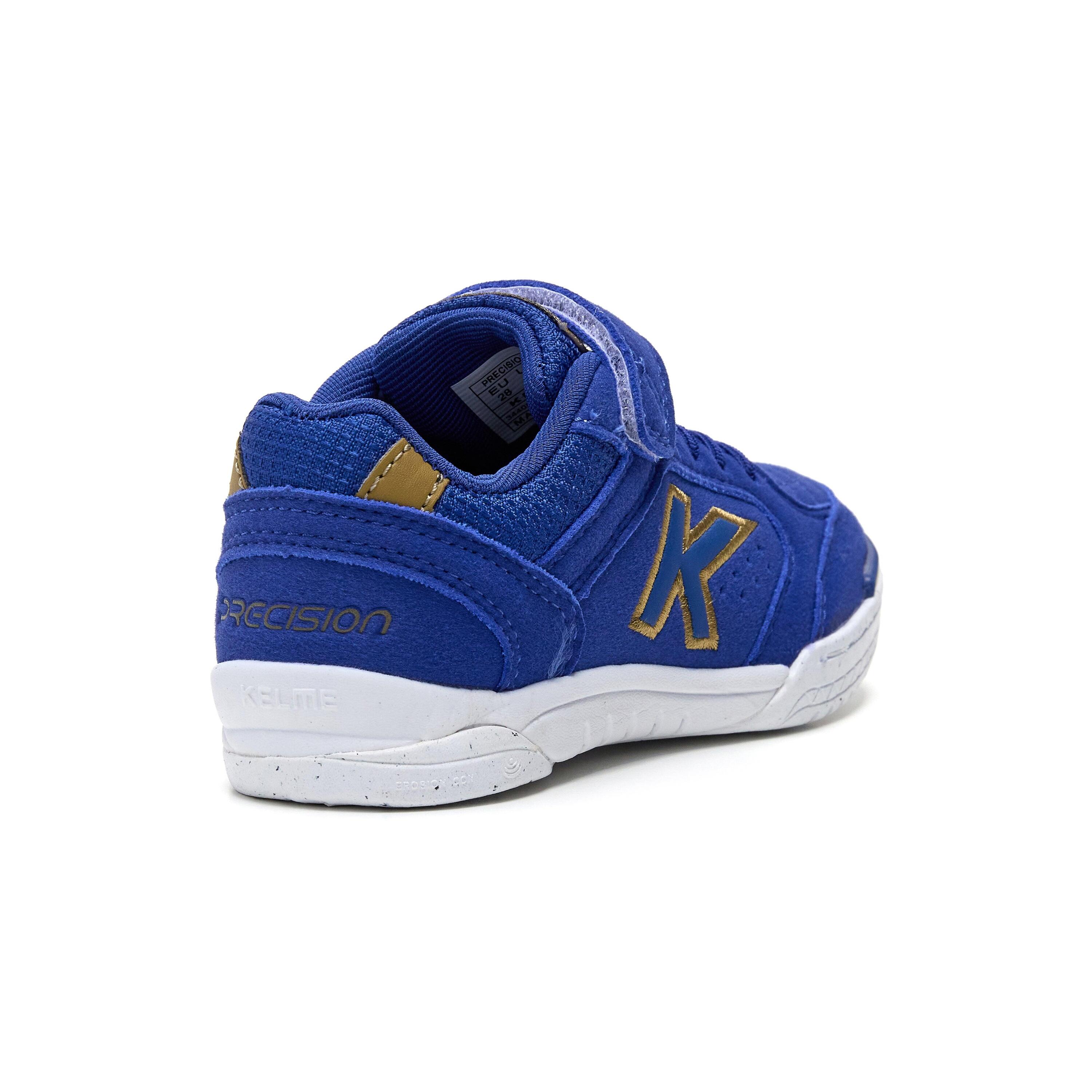 Kelme Zapatillas De Fútbol Sala De Niño Precision Elastic Azul Dorado Unisex Kid 4/7