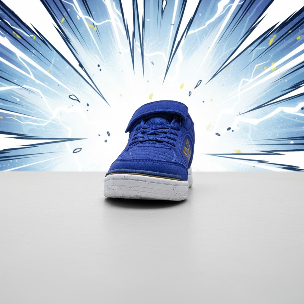 Kelme Zapatillas De Fútbol Sala De Niño Precision Elastic Azul Dorado Unisex Kid 6/7