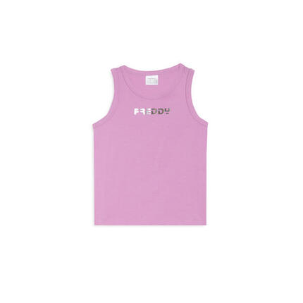Débardeur pour fille à coupe régulière avec logo FREDDY argent