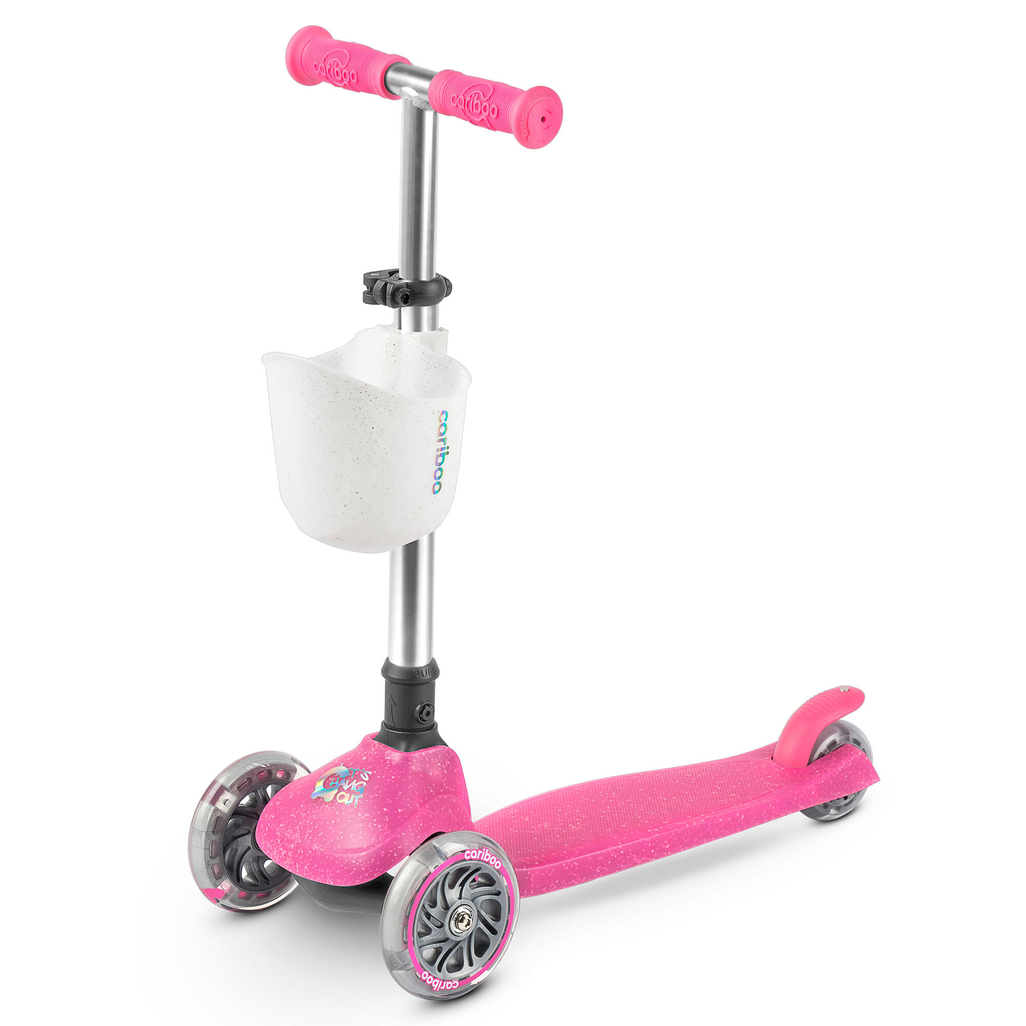 Patinete plegable de 3 ruedas con LED que brilla en la oscuridad Cariboo Ghost 4/8
