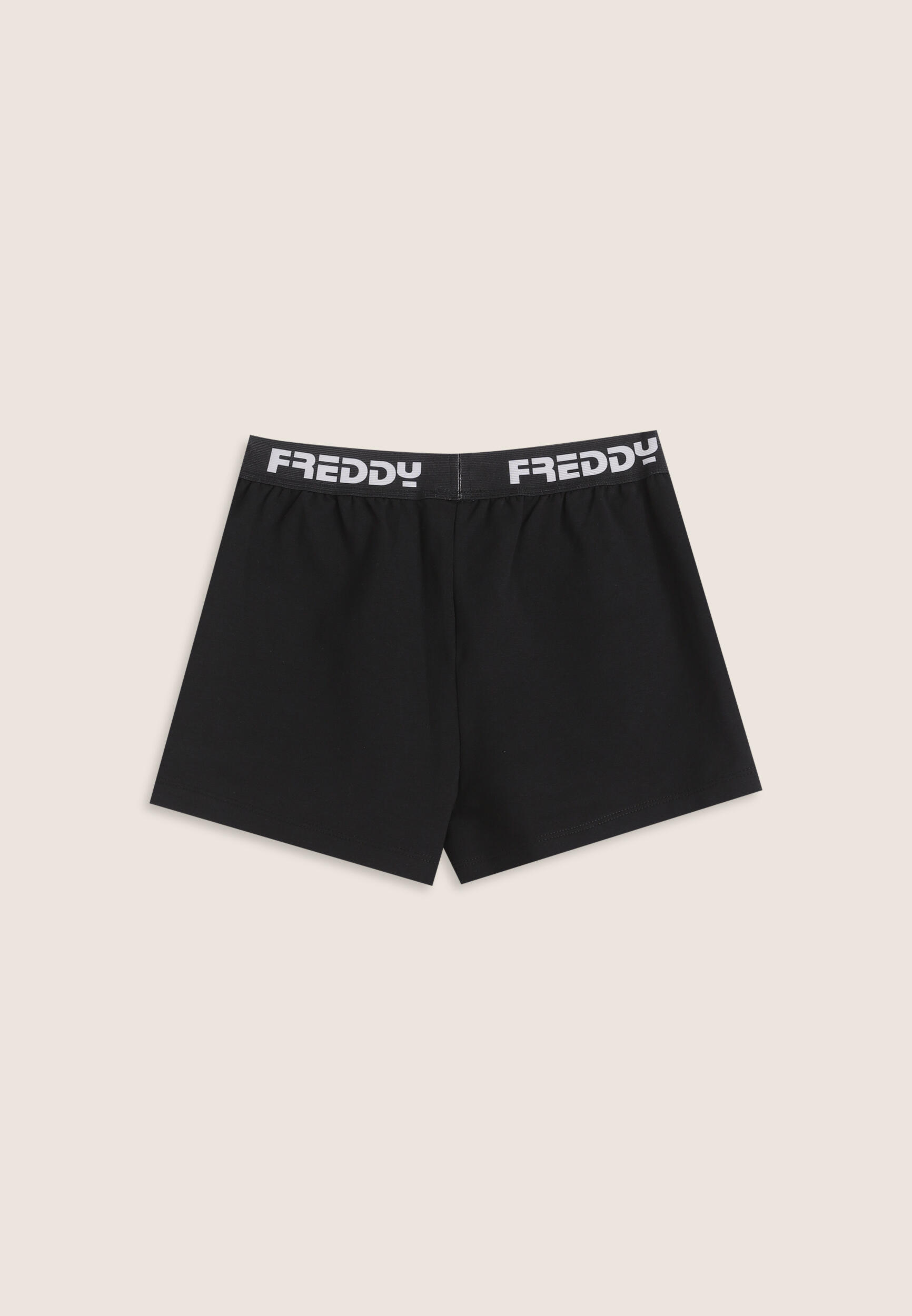 Pantaloncini Bambina in Cotone Elasticizzato con Elastico Jacquard 2/3
