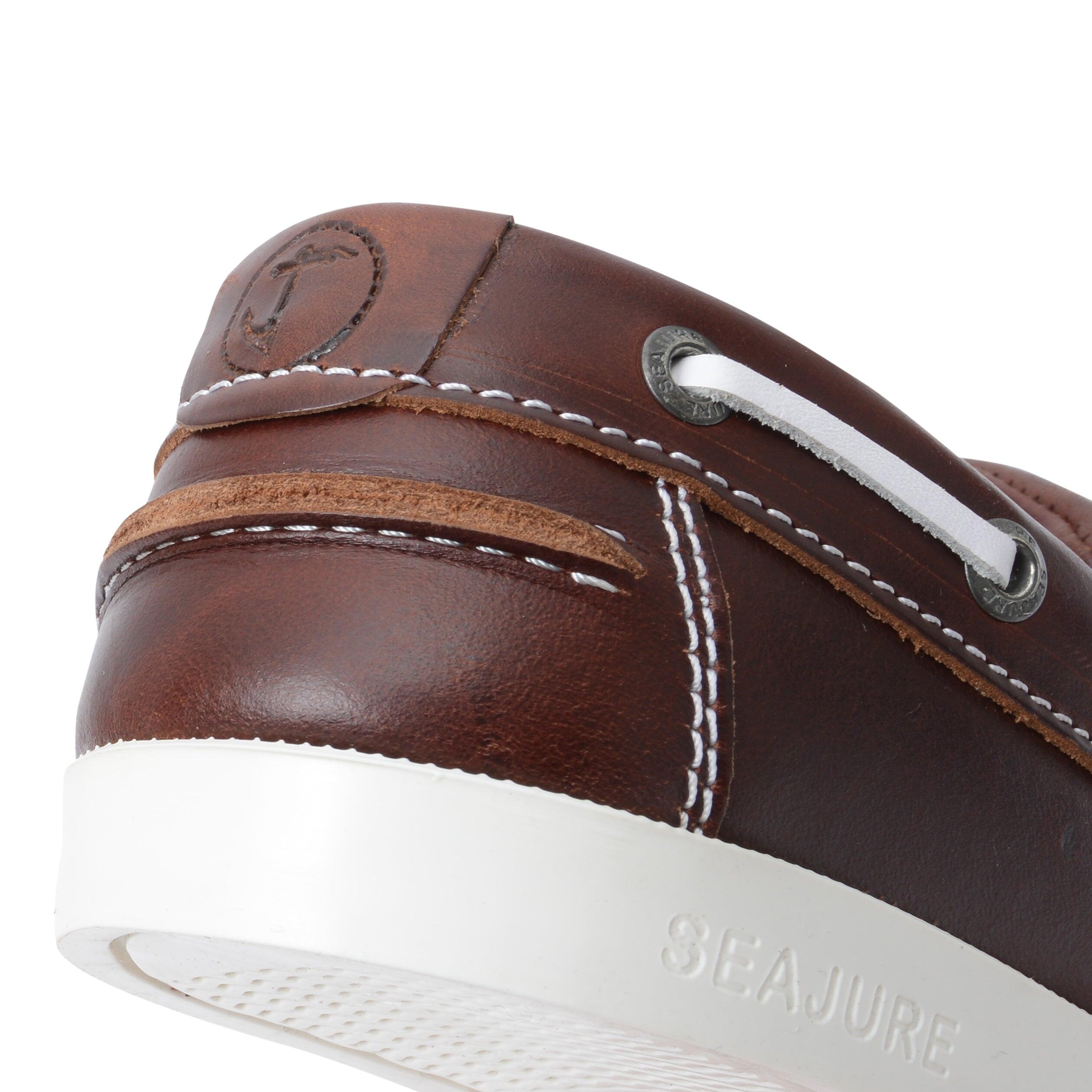 Mujer Cuero Zapatos Náuticos Neum Marrón 5/5