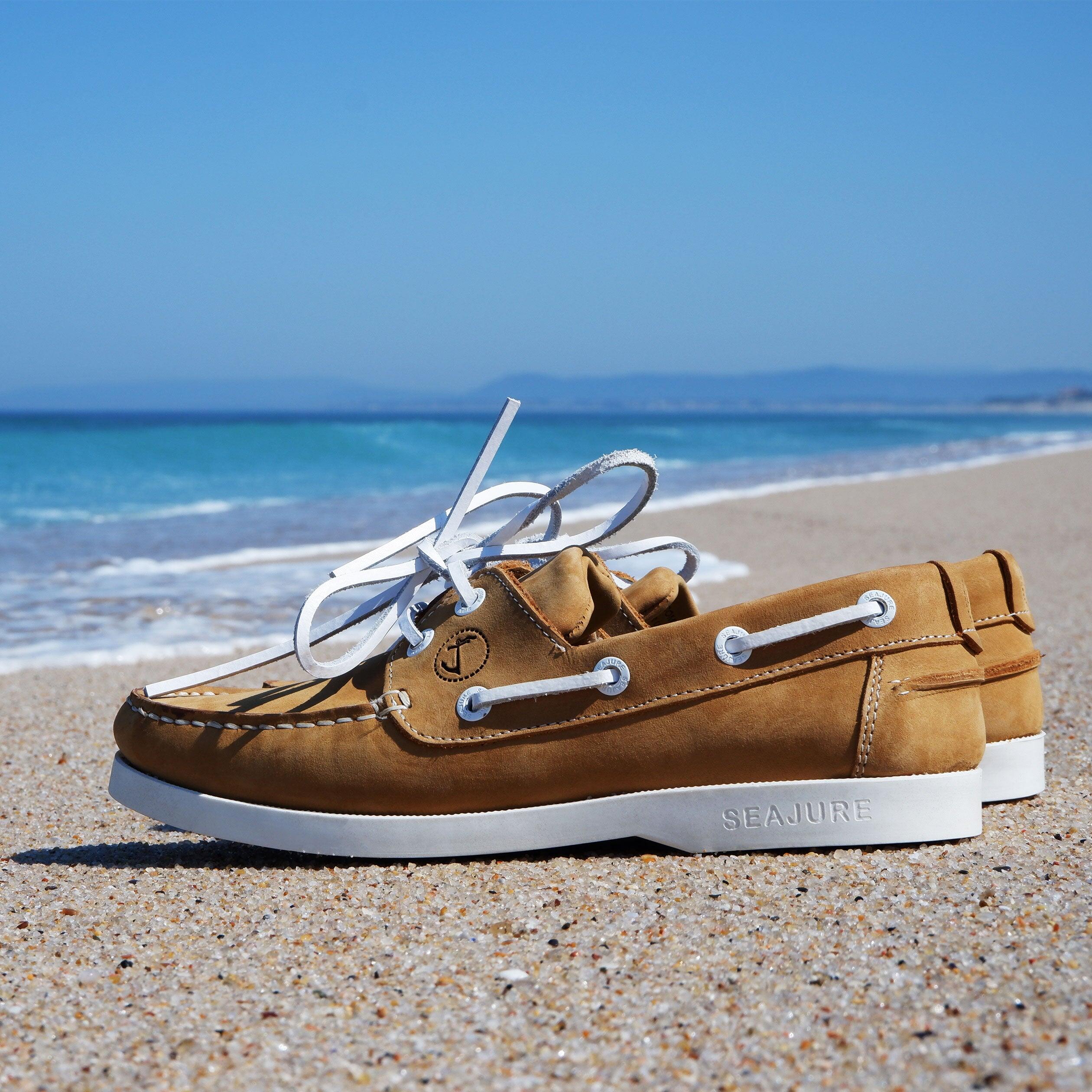 Donna Pelle nabuk Scarpe da Barca Noordhoek Giallo chiaro 7/7
