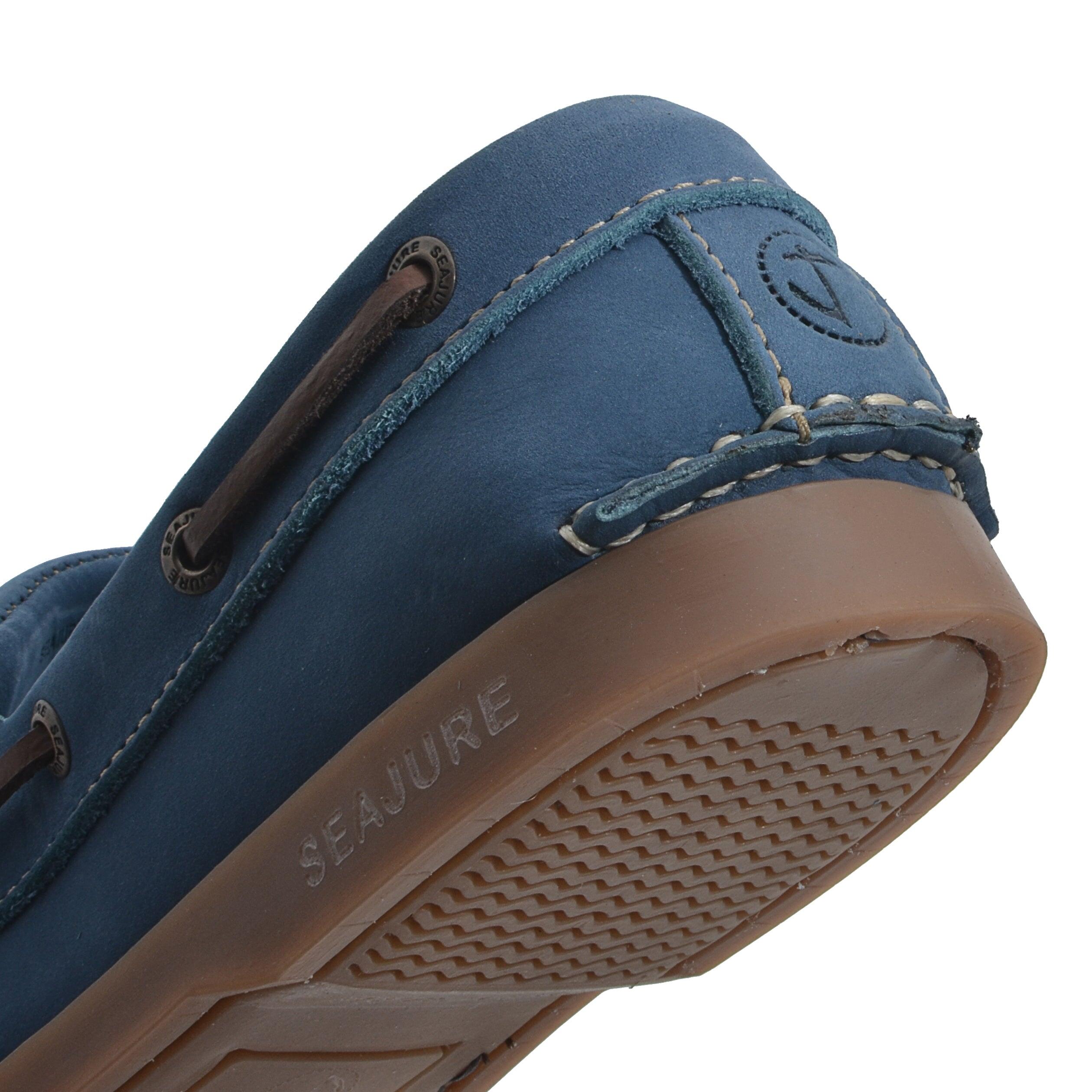 Hombre Cuero nobuk Zapatos Náuticos Solitude Azul 4/4