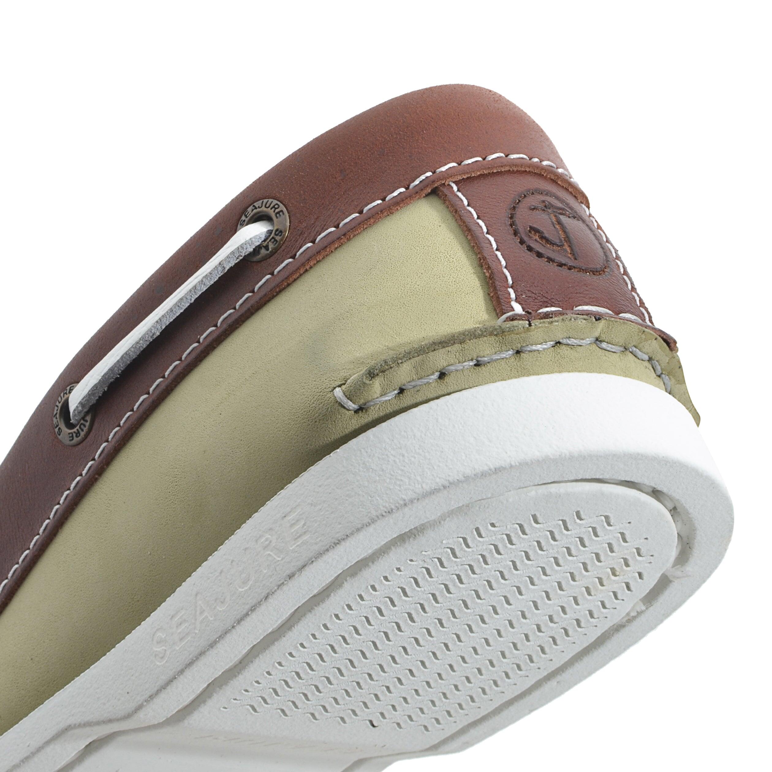 Hombre Cuero nobuk Zapatos Náuticos Landfall Verde claro, Marrón 4/4