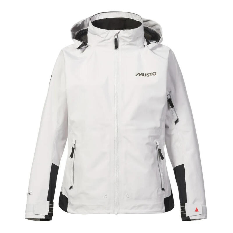 Veste De Pluie MUSTO Femme Taille UK 12 - Orange, Polyester, Résistante à L'eau - Bon état (sans Capuche)