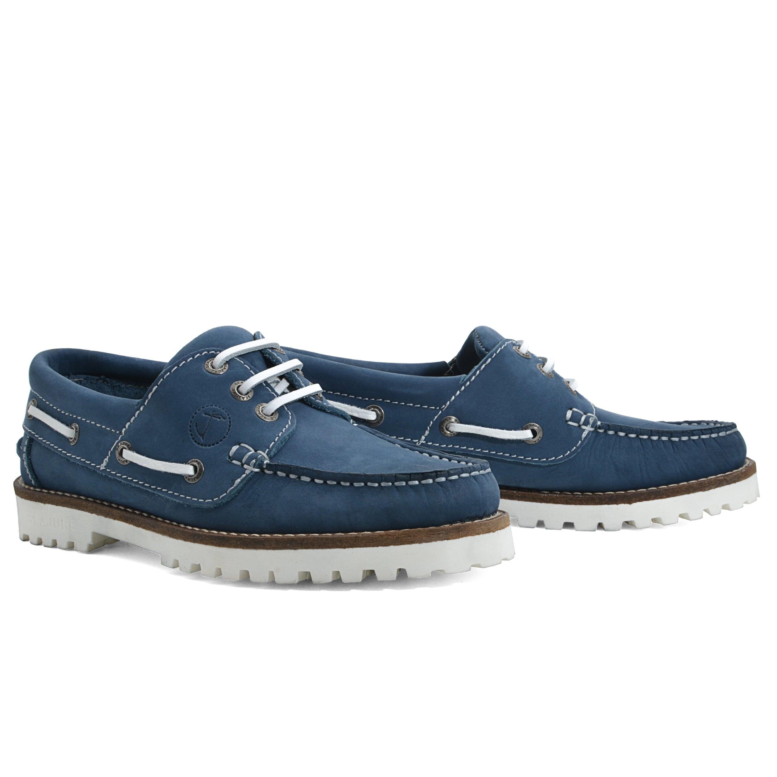 Mujer Cuero nobuk Zapatos Náuticos Lanikai Azul real 2/4