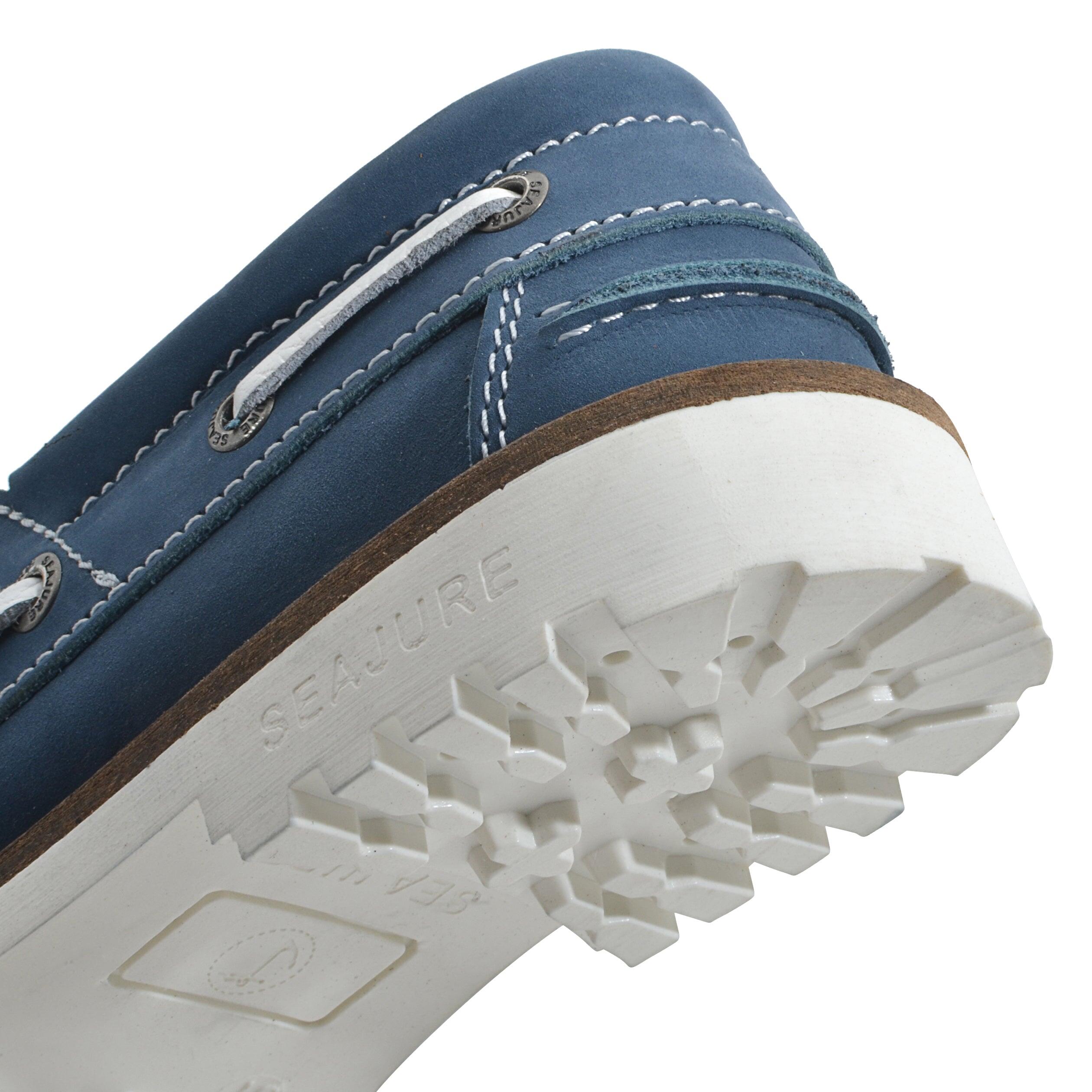 Mujer Cuero nobuk Zapatos Náuticos Lanikai Azul real 4/4