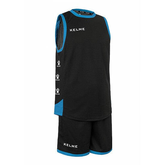 Kelme Equipación De Baloncesto Vitoria Negro Y Azul Unisex