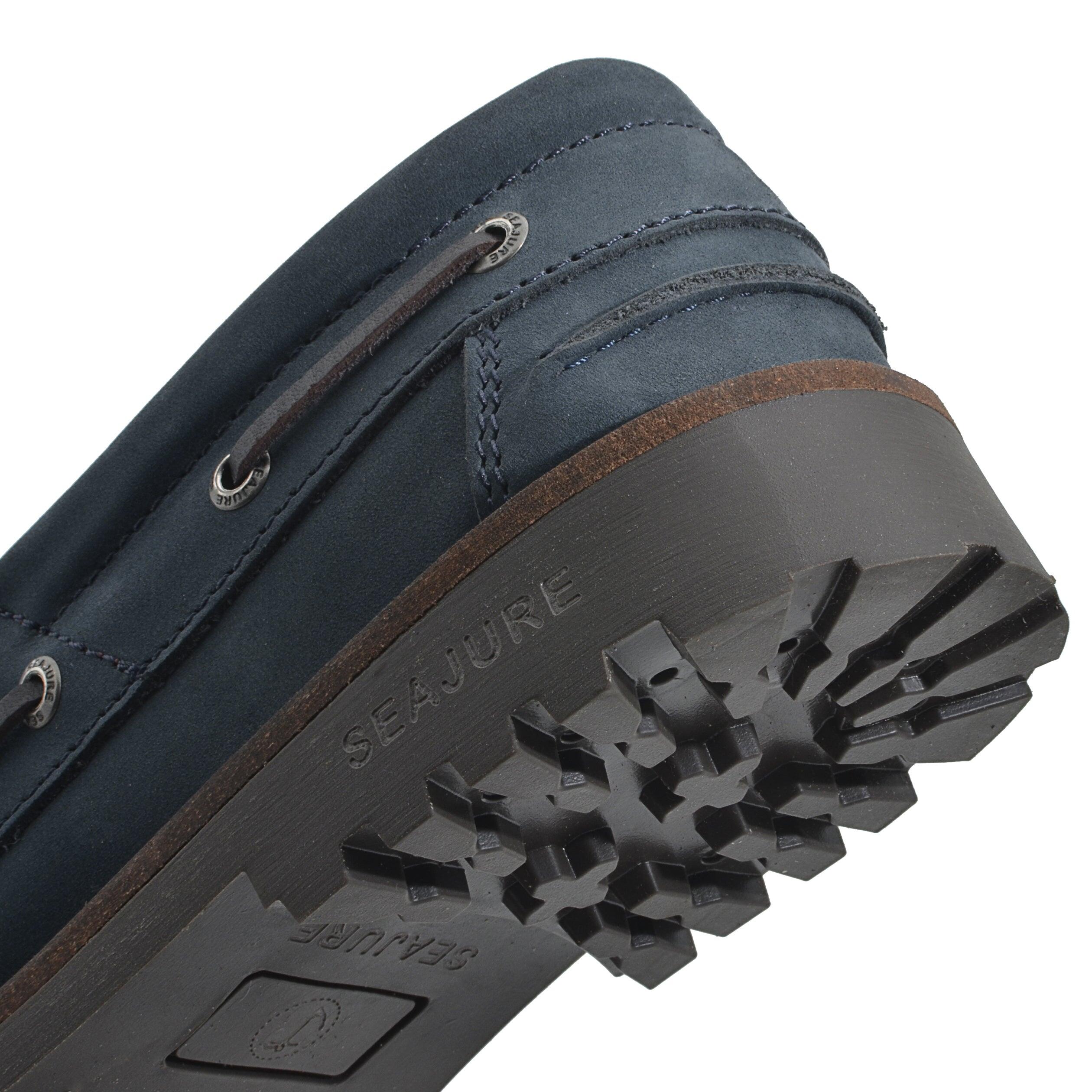 Hombre Cuero nobuk Zapatos Náuticos Kuta Azul 4/4