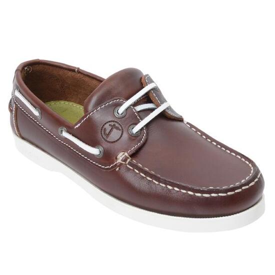 Damen Leder Bootsschuhe Neum Braun