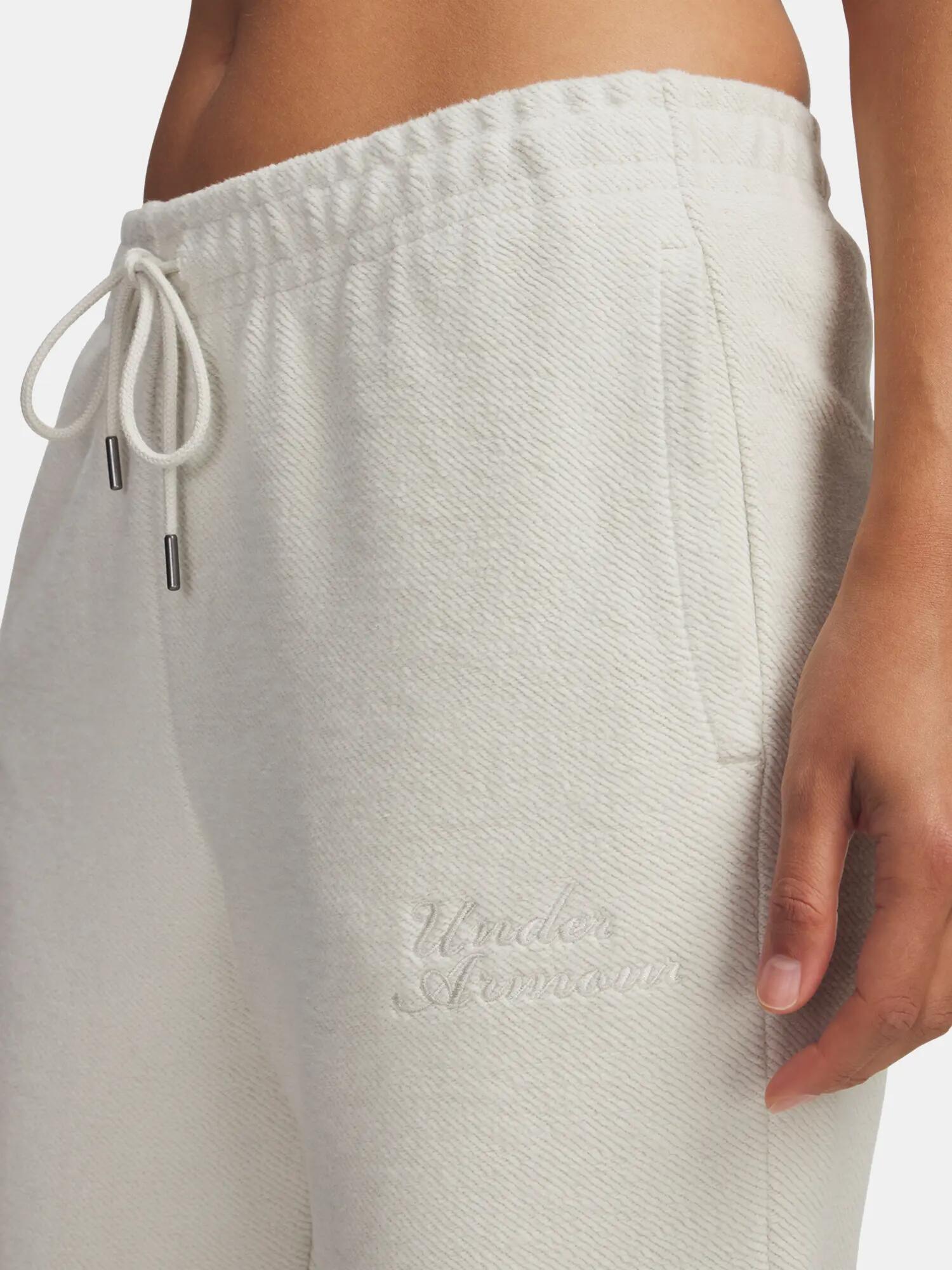 Női melegítőnadrág Under Armour Icon Terry Varsity Jogger-WHT 3/4