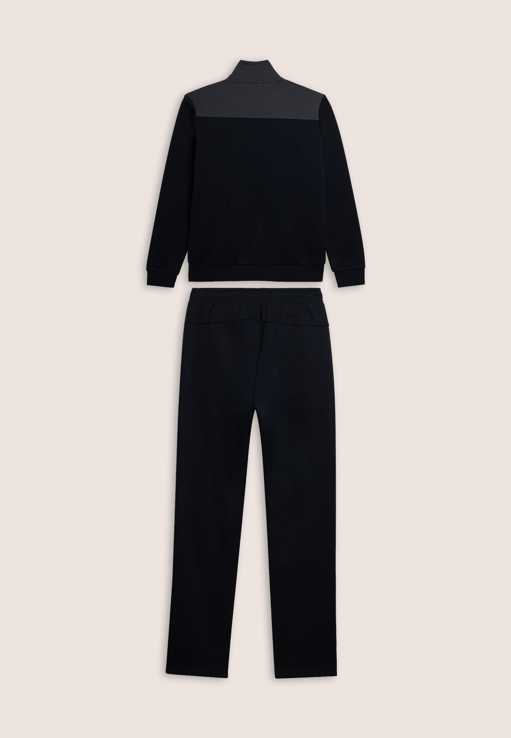 Tuta collo alto con full zip e dettagli colour block 2/3