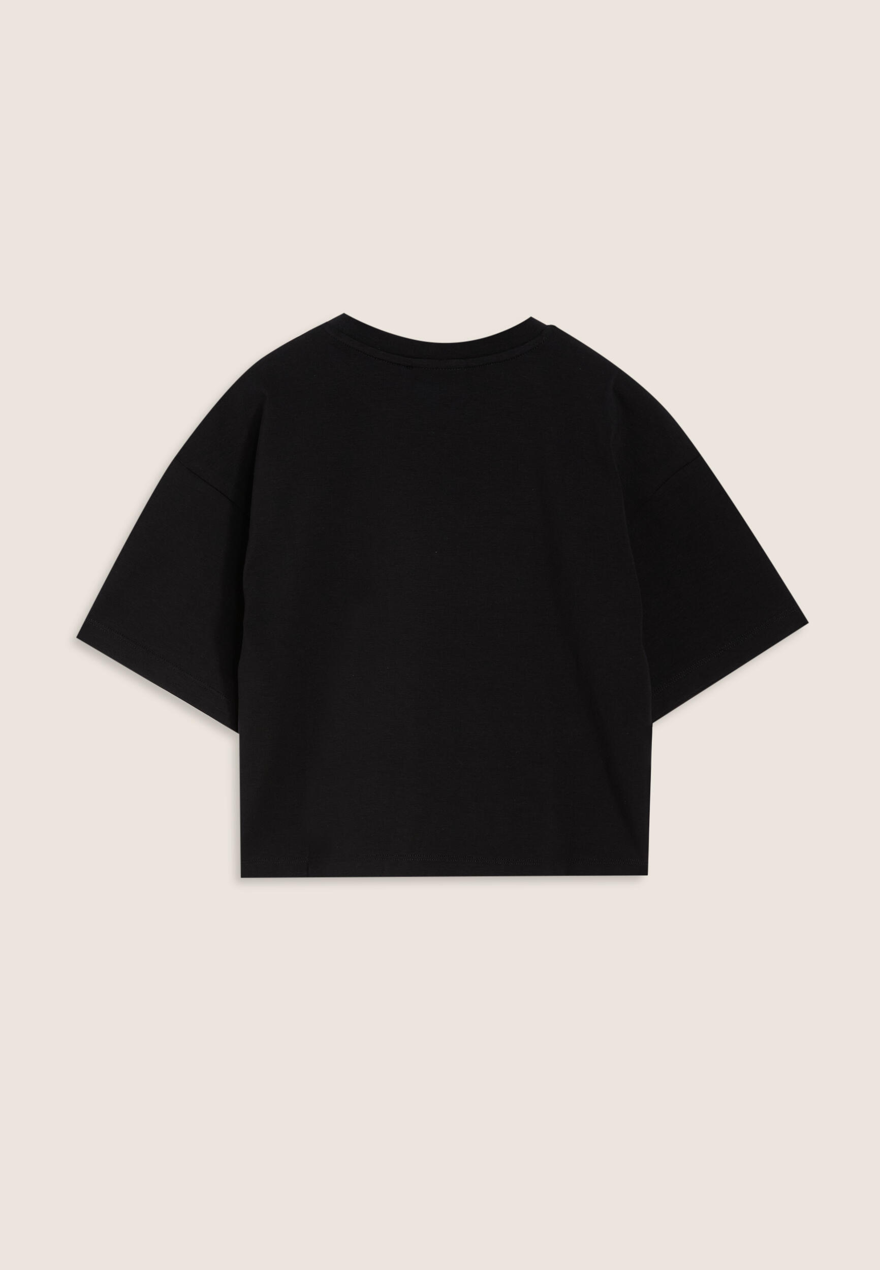T-shirt court ample pour fille avec logo latéral 2/3