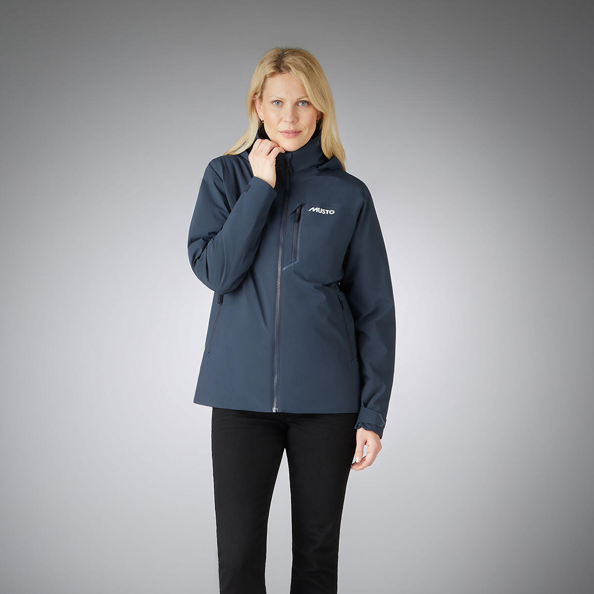 Casaco com capuz impermeável para mulheres Musto Br1 Pl Midlayer 3/7
