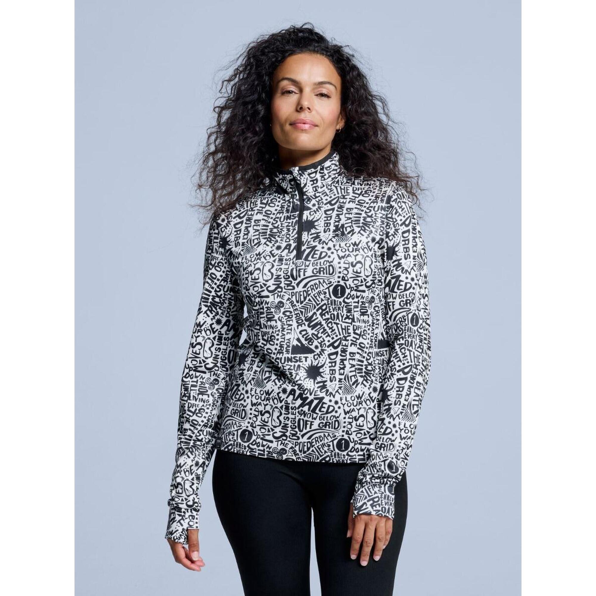 Poederbaas - Pull De Ski - Femme - Cabin Life - Blanc / Noir - Sous Veste - Blanc - Decathlon