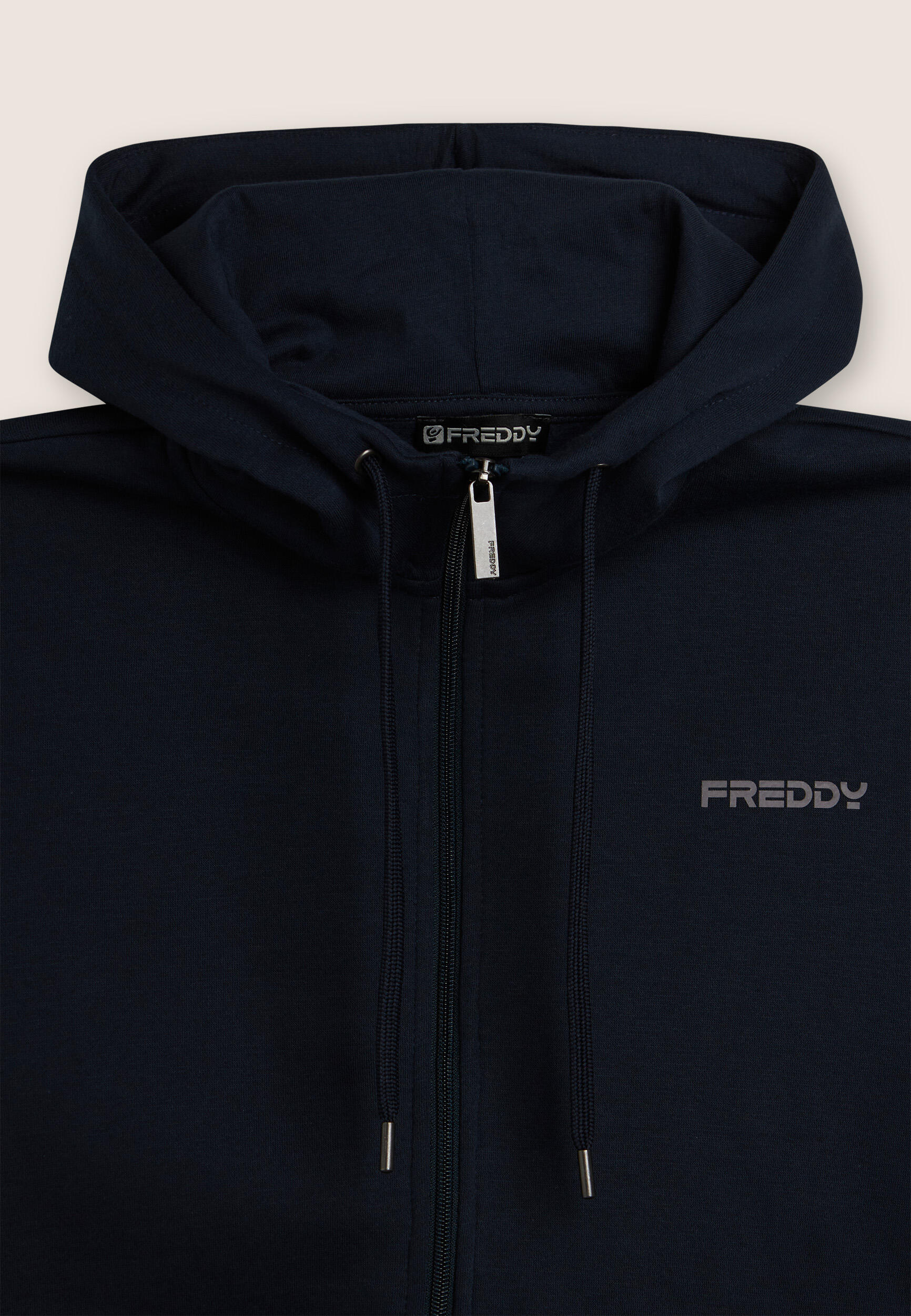 Tuta con full zip, cappuccio e fondo a polsino 3/3