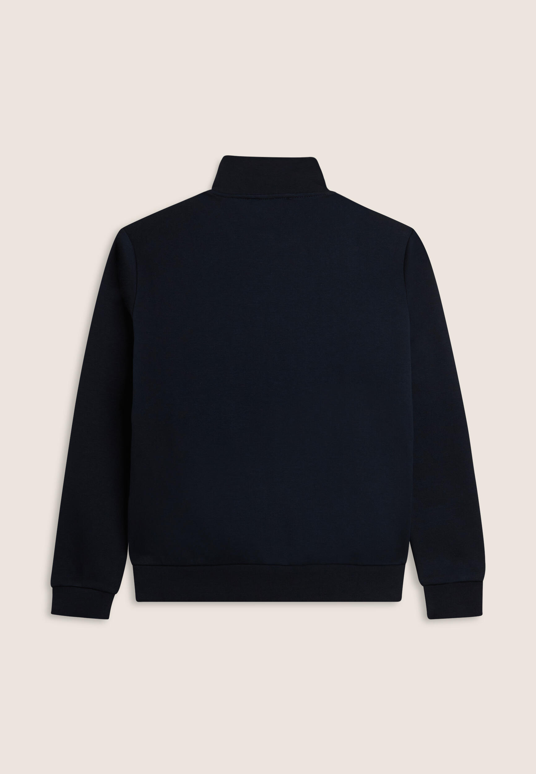 Sweat-shirt entièrement zippé avec col montant et poches passepoilées 2/3
