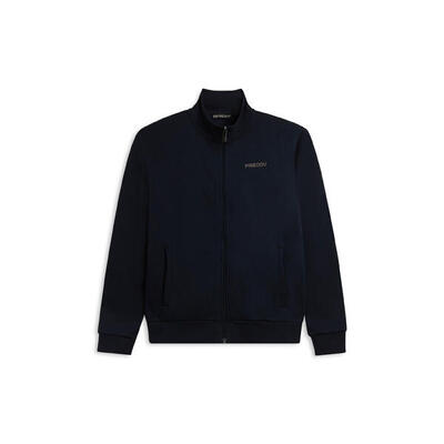 Felpa full zip con collo alto e tasche interne