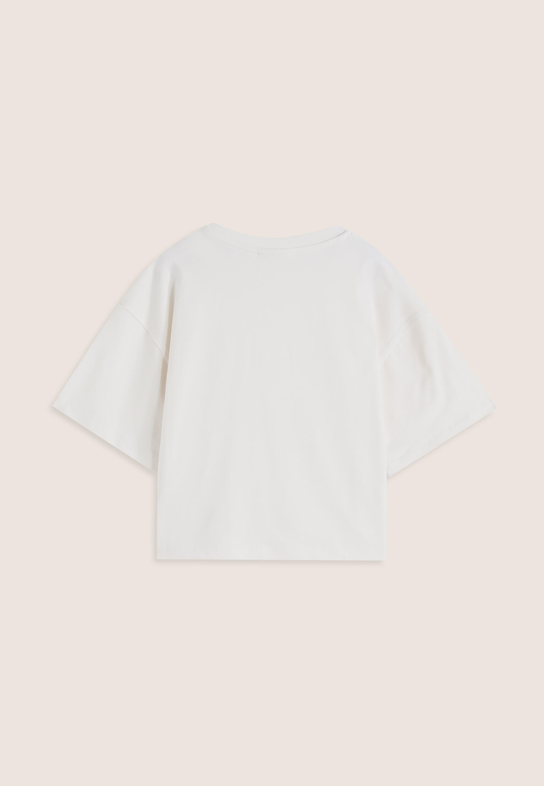 T-shirt Bambina Oversize Cropped con Logo laterale 2/3