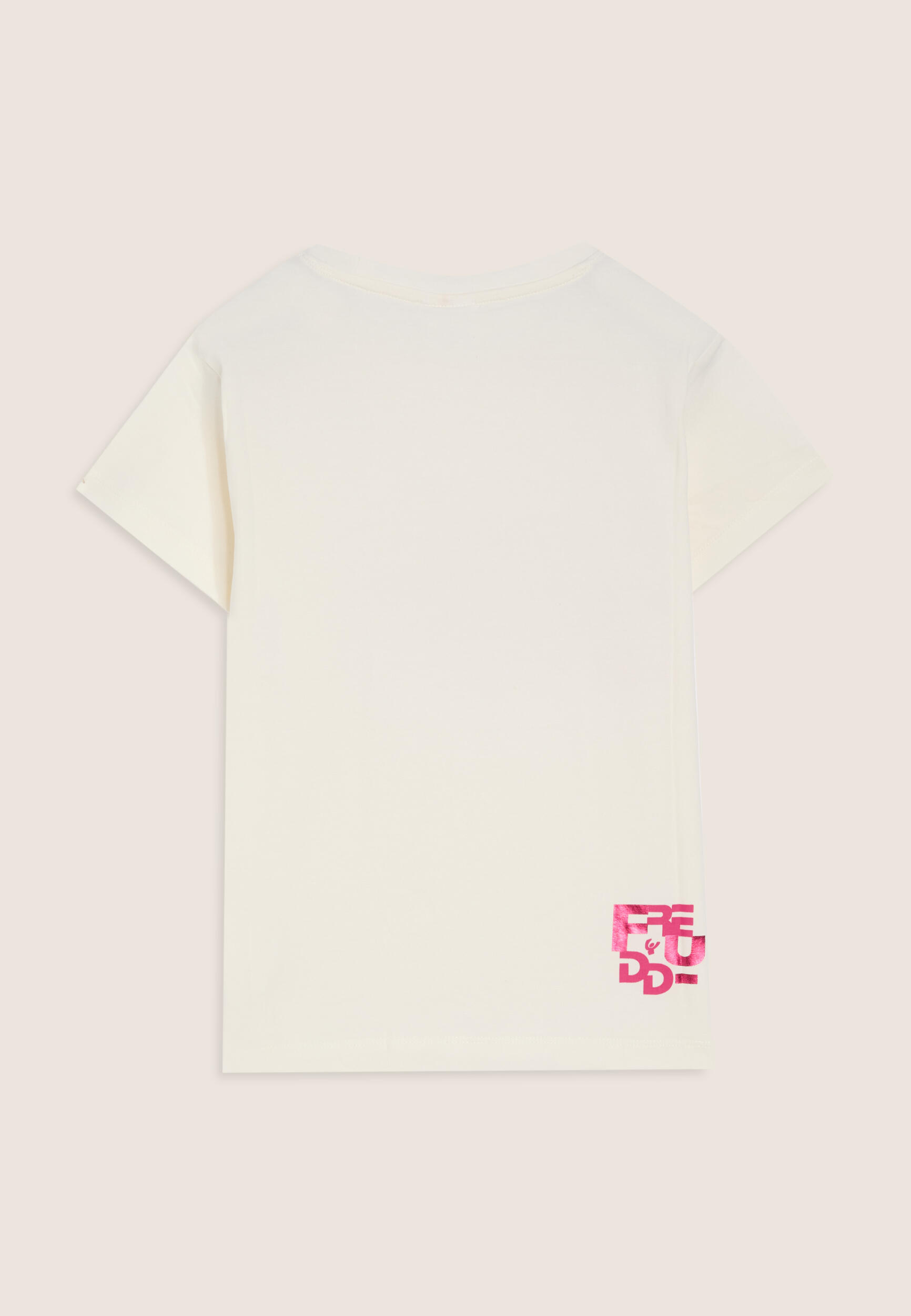 Camiseta regular fit para niña con logo FREDDY grande estampado 2/3