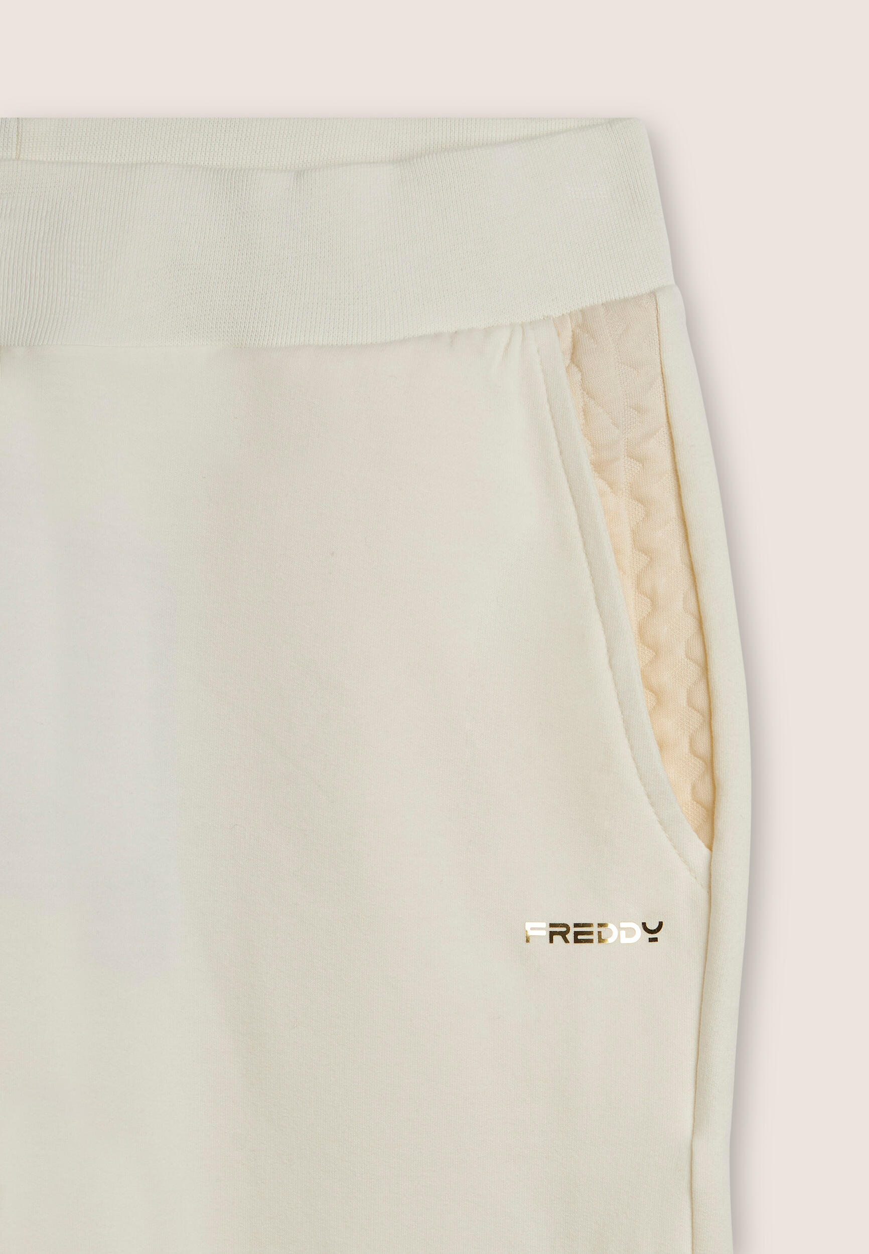 Pantalon à coupe classique en molleton brossé avec des détails en tresses 3/3